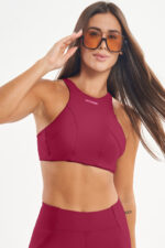 Top Hibisco Bordô