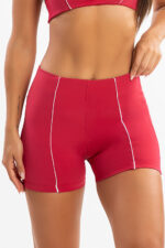 Shorts Jasmim Vermelho Lichia / Branco