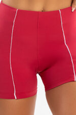Shorts Jasmim Vermelho Lichia / Branco - Imagem 3