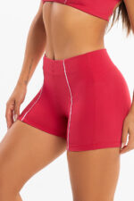 Shorts Jasmim Vermelho Lichia / Branco - Imagem 4