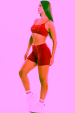 Shorts Jasmim Vermelho Lichia / Branco - Imagem 5