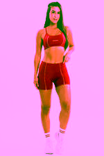 Shorts Jasmim Vermelho Lichia / Branco - Imagem 6