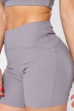 Shorts Lotus Cinza Canelado - Imagem 3