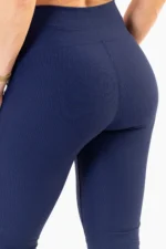 Legging Peônia Azul Marinho Canelado - Imagem 3