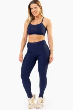 Legging Peônia Azul Marinho Canelado - Imagem 5
