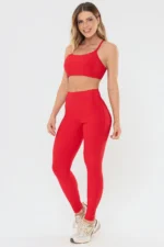 Top Flor Vermelho Scarlet Canelado - Imagem 6