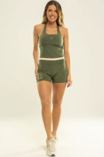 Shorts Amarílis Verde Croco / Cream - Imagem 6