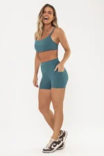 Shorts Aurora Verde Pavão - Imagem 6