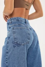 Calça Barrel Abelha Jeans - Imagem 4