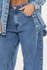 Calça Barrel Abelha Jeans - Imagem 7