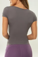 Blusa Hibisco Cinza - Imagem 7