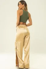 Calça Dália Marfim Acetinado - Imagem 8