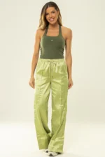 Calça Dália Pistache Acetinado - Imagem 5
