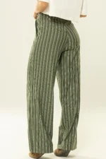 Calça Violeta Risca de Giz Verde Croco - Imagem 2
