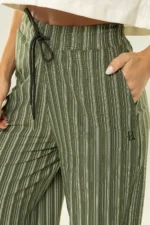 Calça Violeta Risca de Giz Verde Croco - Imagem 3
