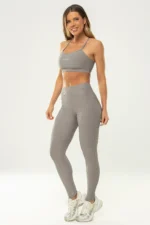 Legging Lótus Cinza Canelado - Imagem 7