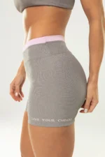 Shorts Amarilis Cinza Canelado / Rosa Balerine - Imagem 6