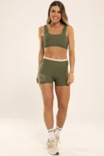 Top Margarida Verde Croco Canelado - Imagem 5