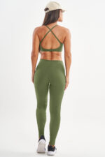 Legging Peônia Verde Croco Canelado - Imagem 6